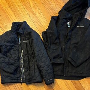 Columbia Kids Quilted Black Puffers